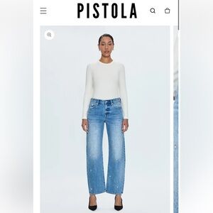 Pistola Women’s Light Blue Wide-Leg Jeans